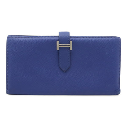 Hermès Béarn, Blue, Leather, wallet
