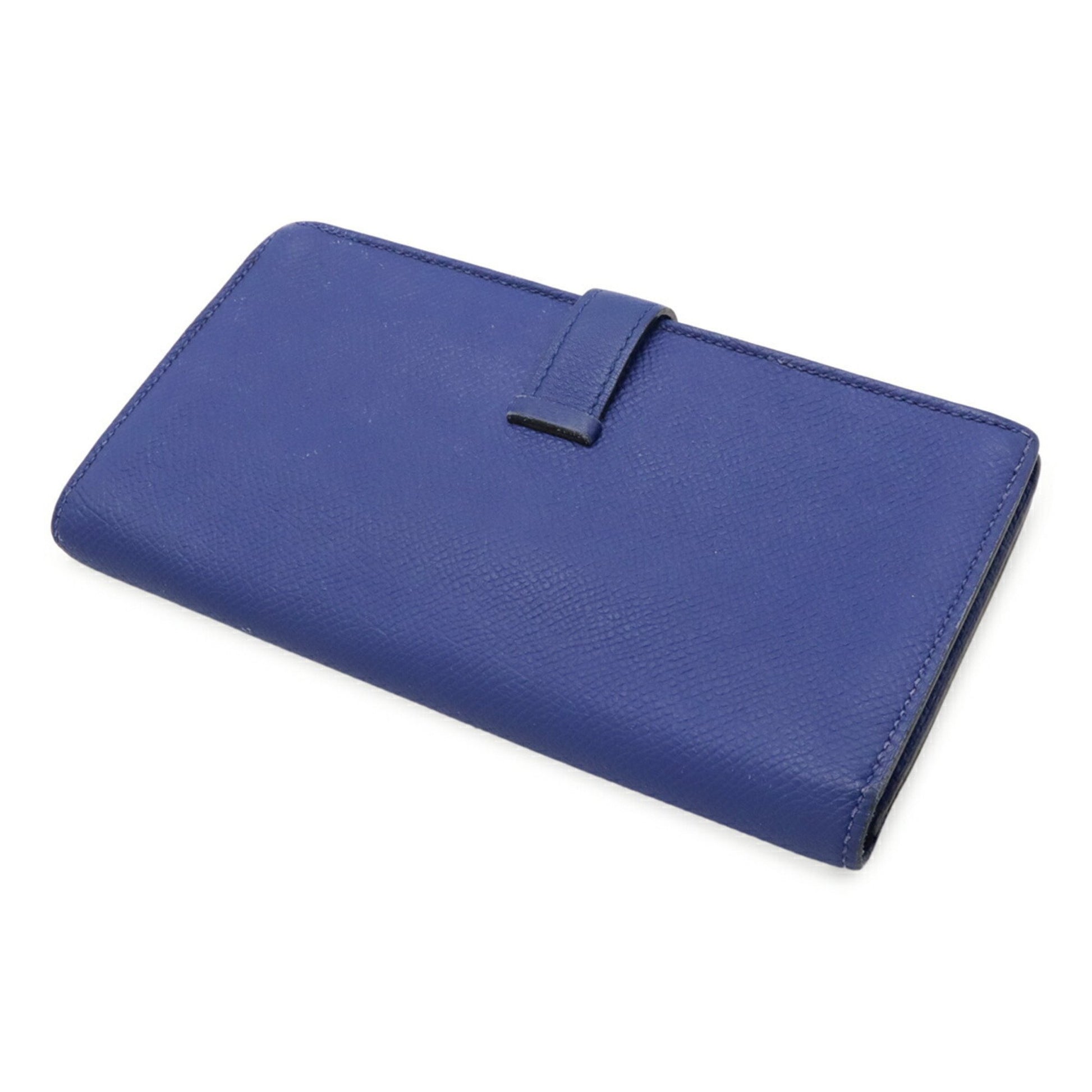 Hermès Béarn, Blue, Leather, wallet
