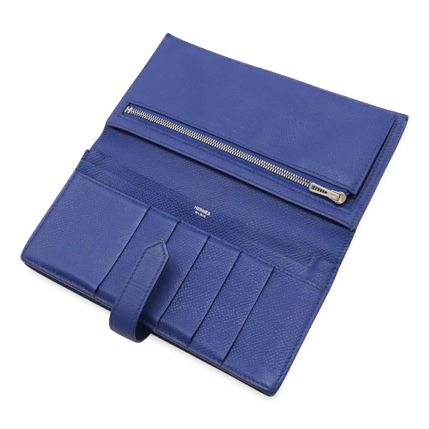 Hermès Béarn, Blue, Leather, wallet