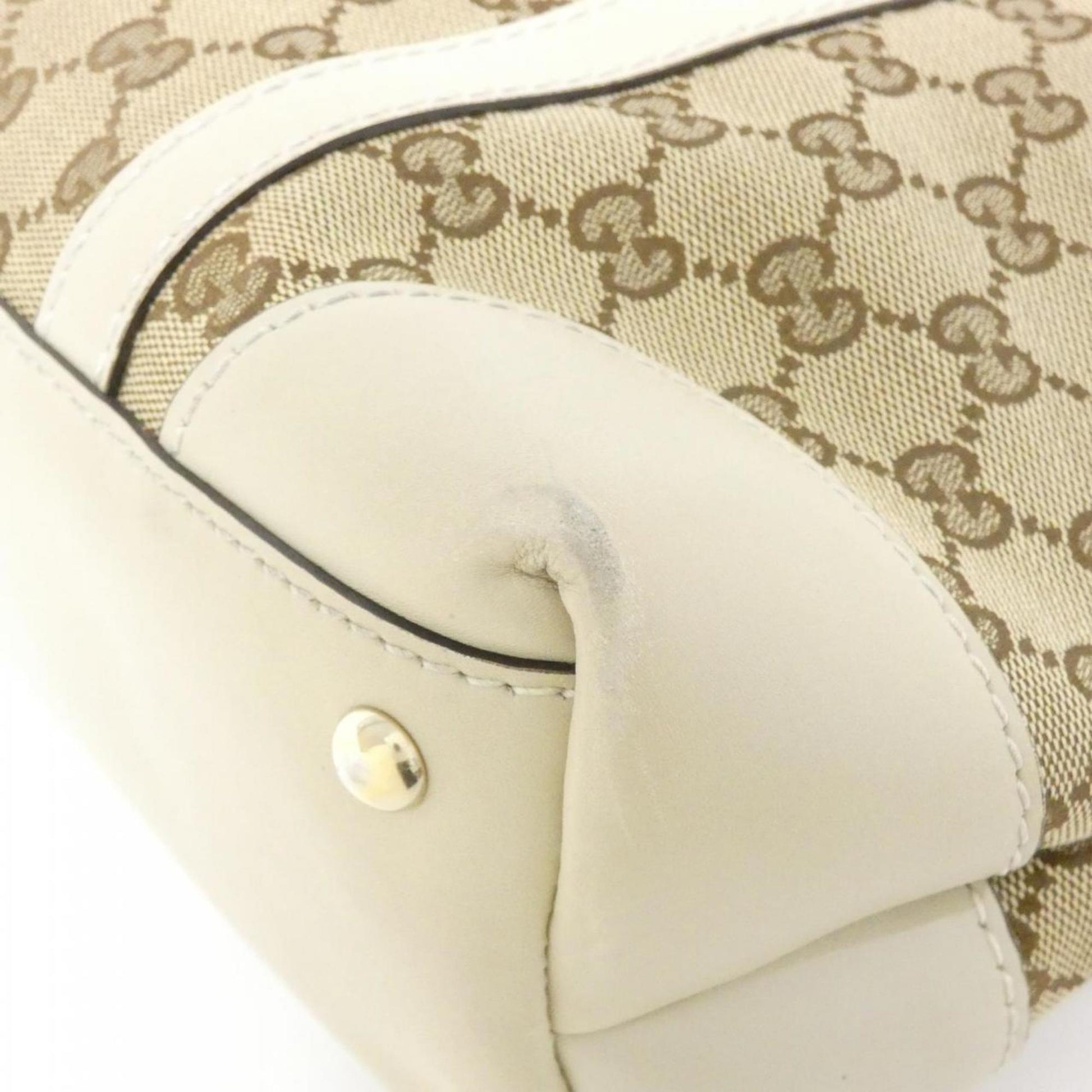 Gucci GG canvas, Beige, "CANVAS, LEATHER", tote