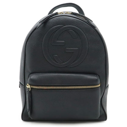 Gucci Soho, Black, Leather, backpack