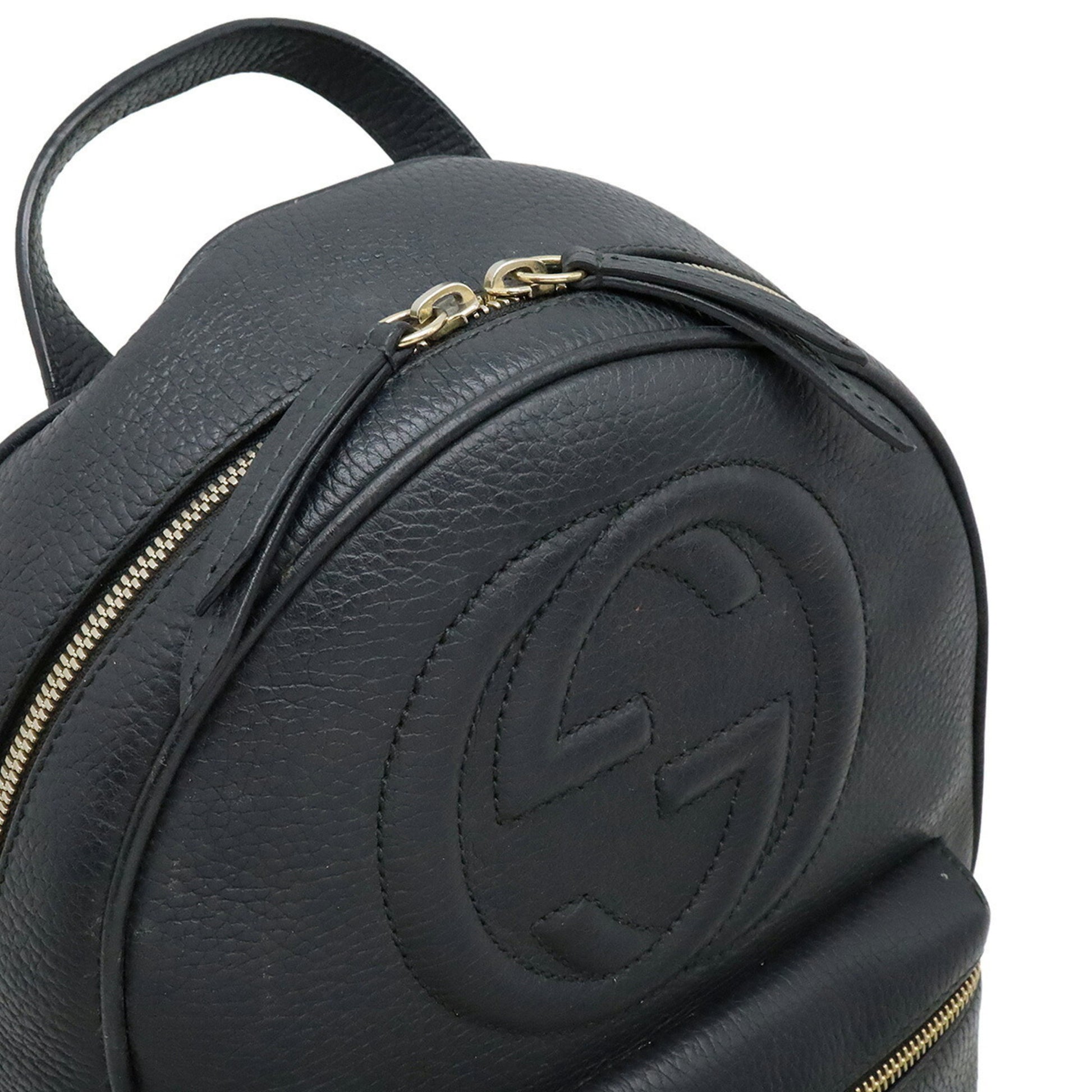 Gucci Soho, Black, Leather, backpack