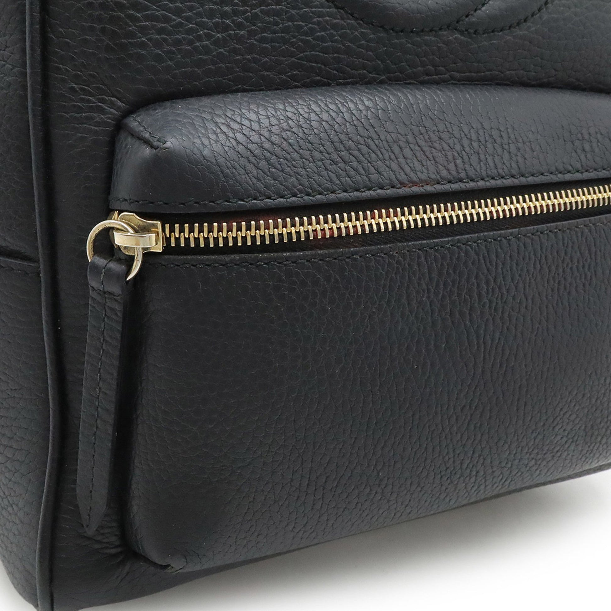 Gucci Soho, Black, Leather, backpack