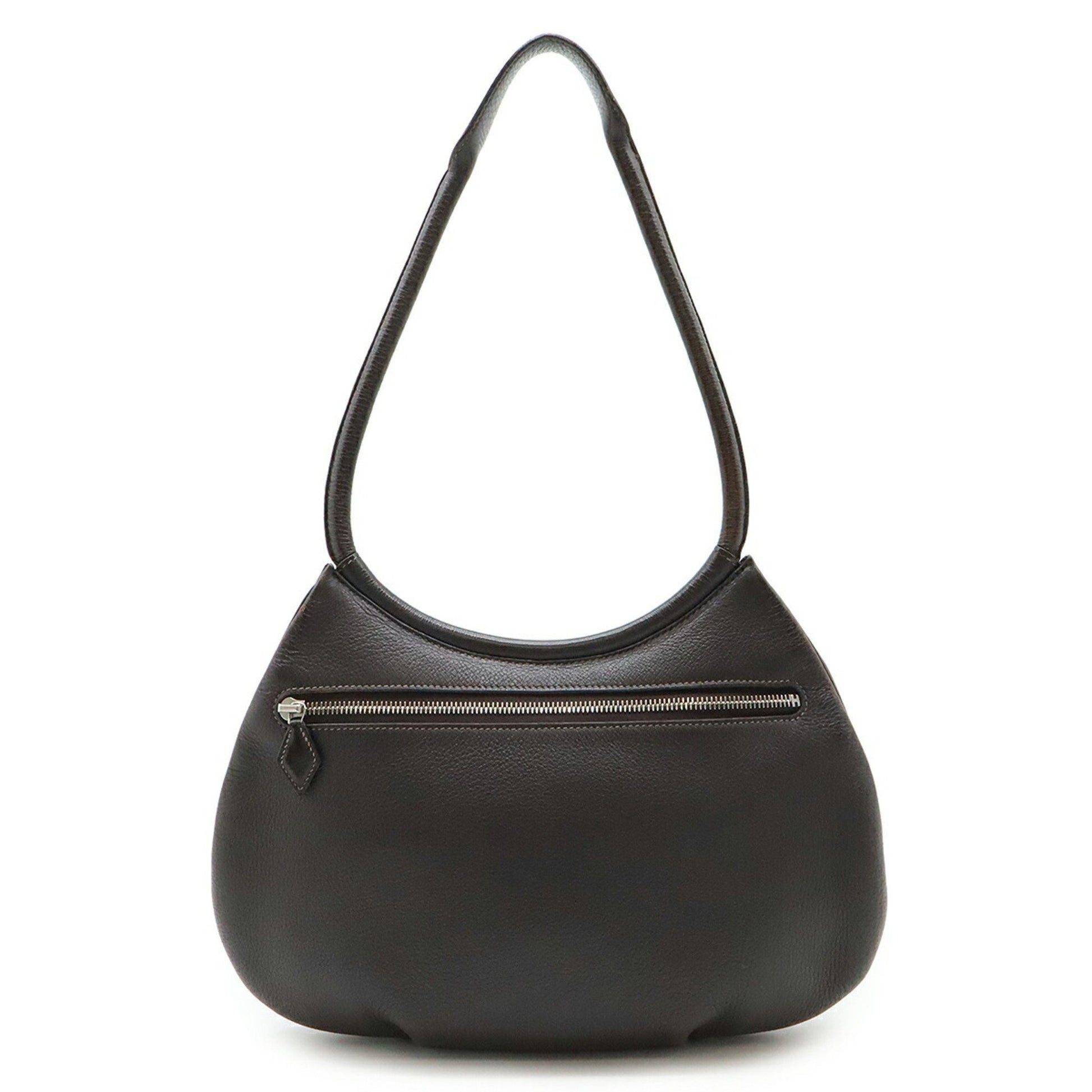 Hermès, Black, Leather, shoulder