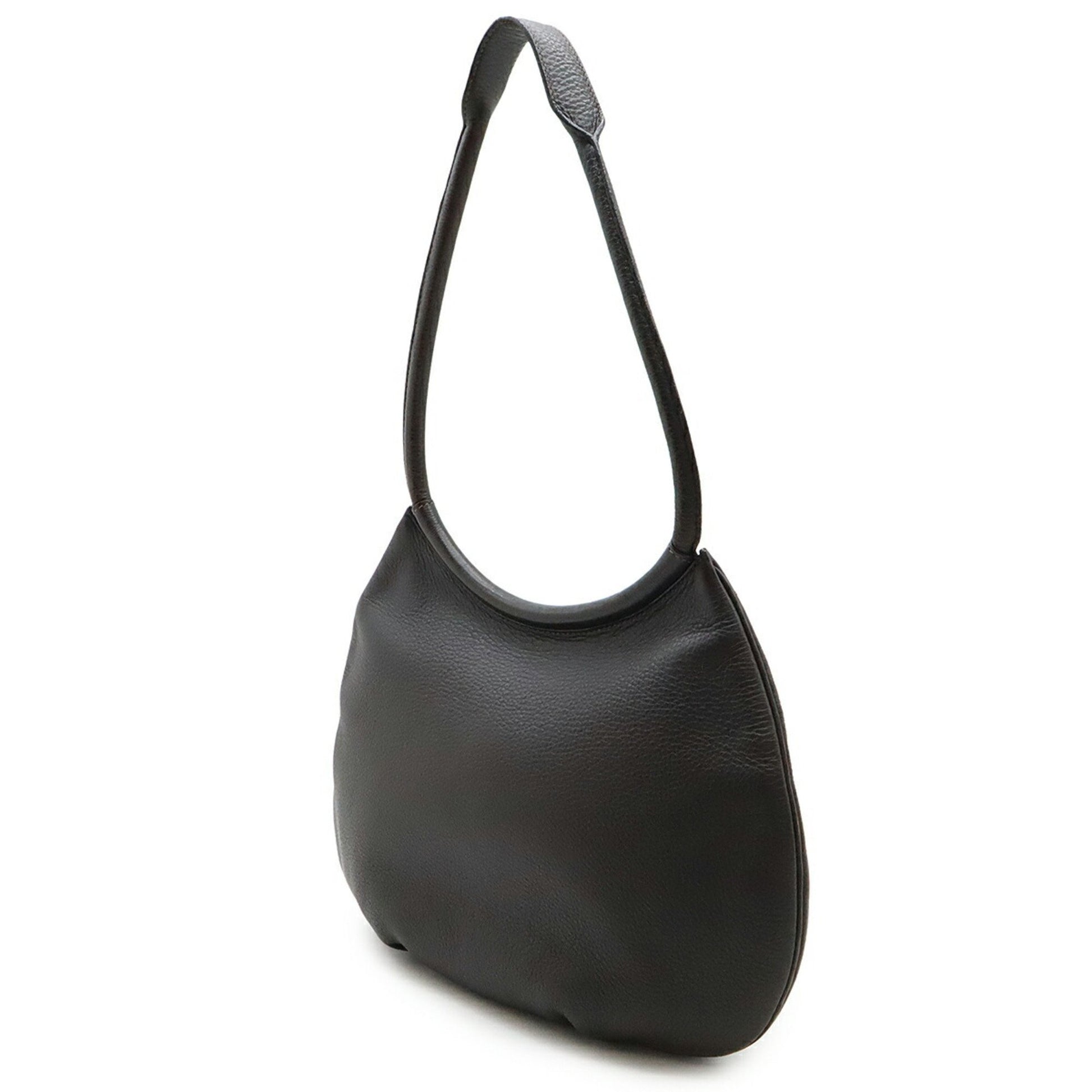 Hermès, Black, Leather, shoulder