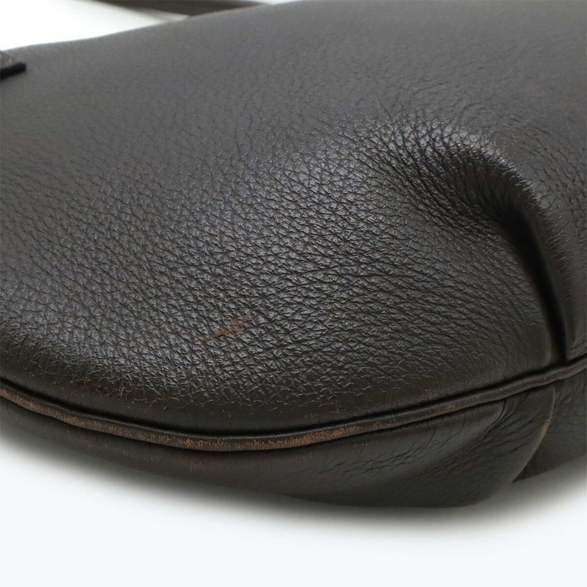 Hermès, Black, Leather, shoulder