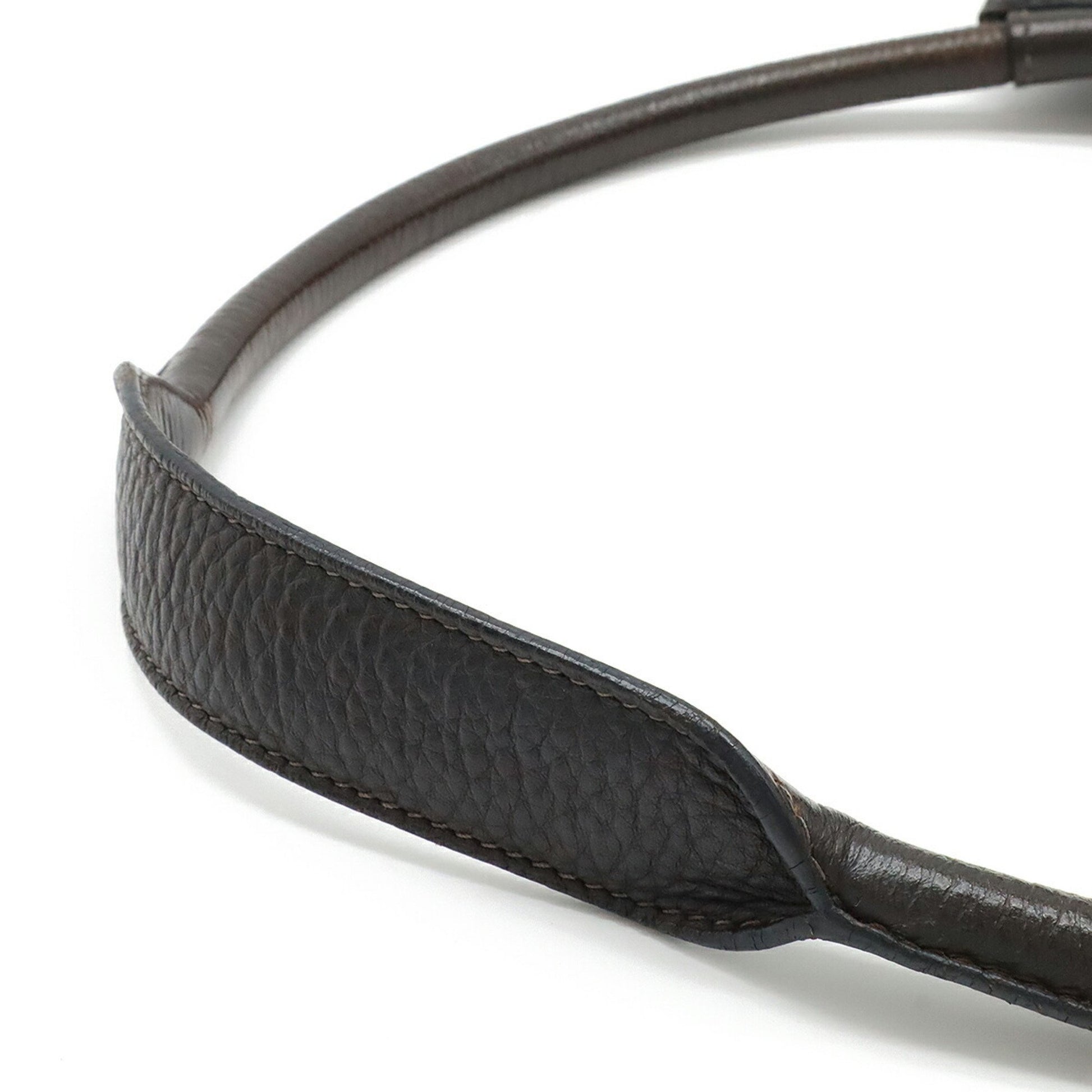 Hermès, Black, Leather, shoulder