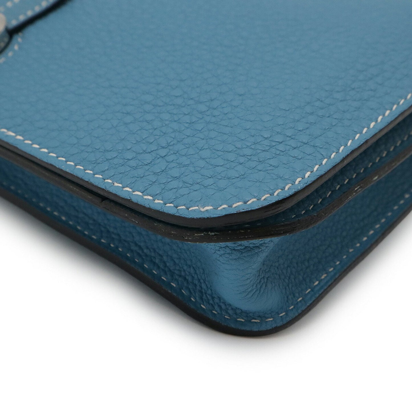 Hermès Dogon, Blue, Leather, clutch