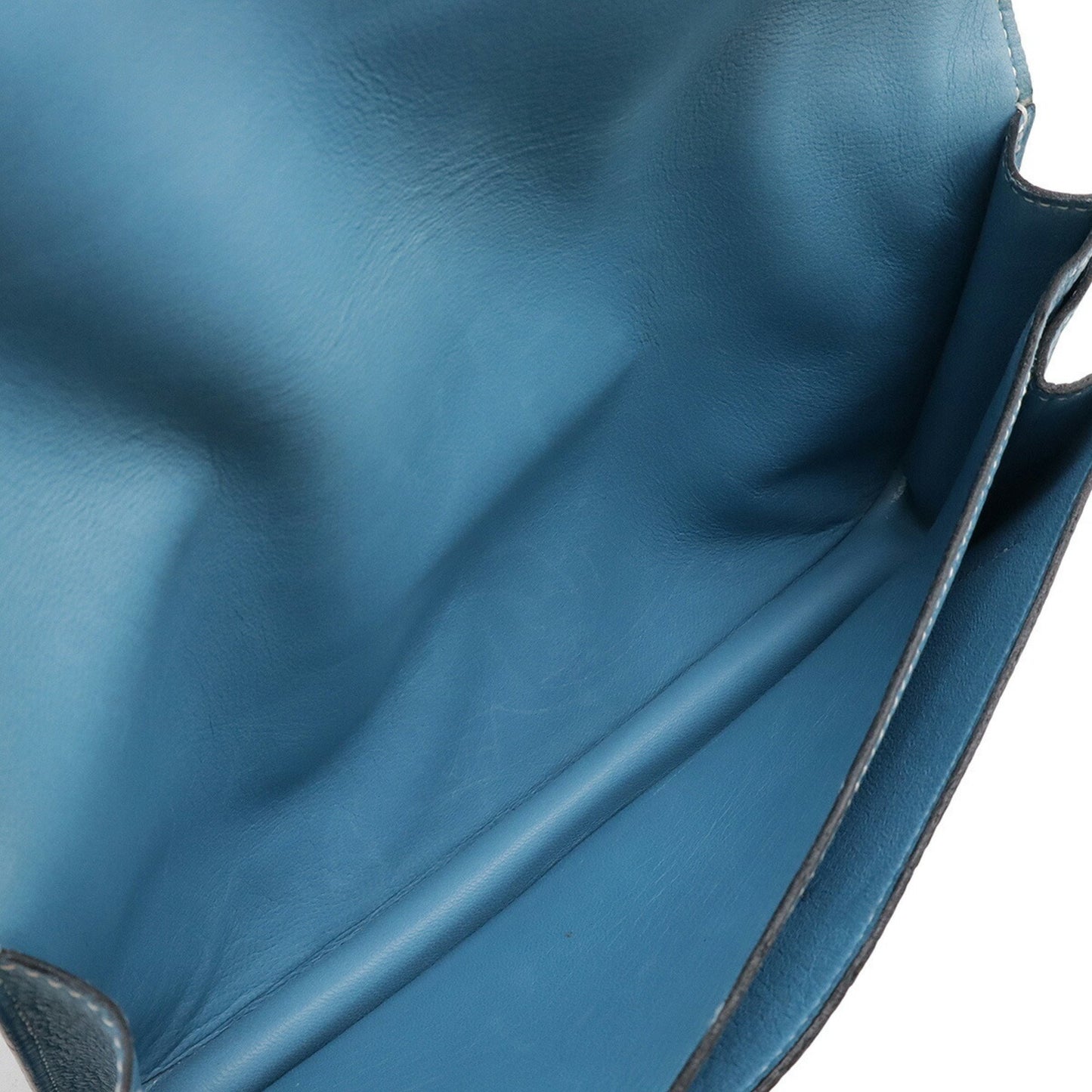 Hermès Dogon, Blue, Leather, clutch