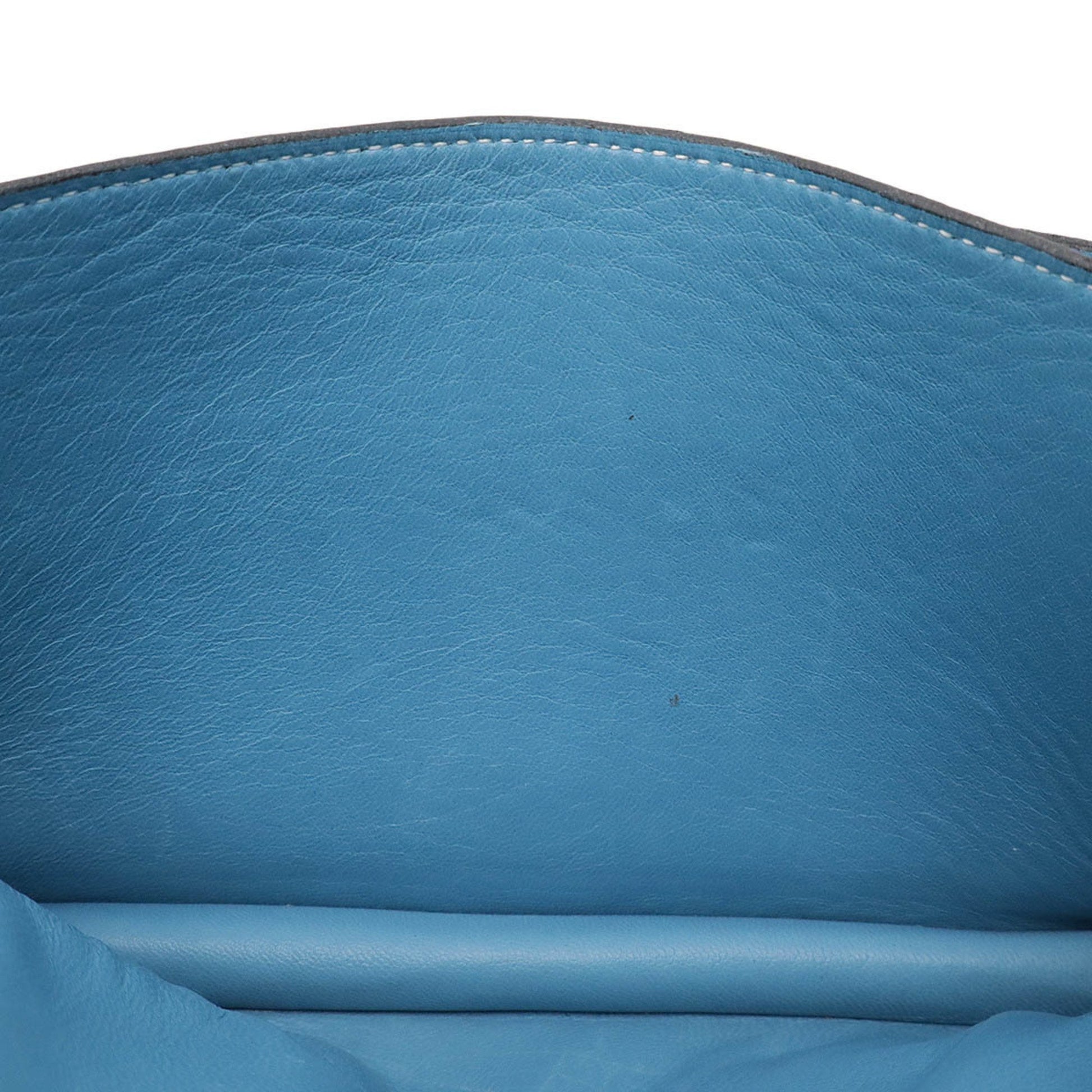 Hermès Dogon, Blue, Leather, clutch