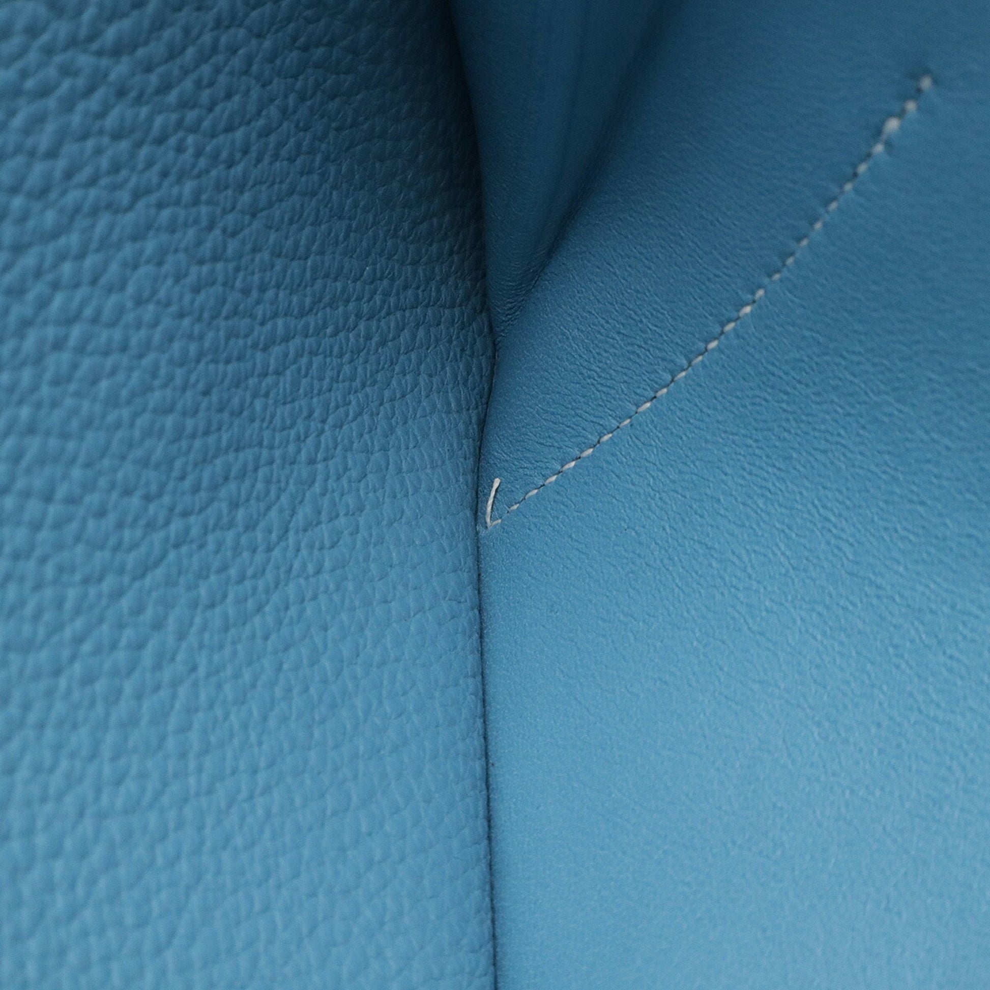 Hermès Dogon, Blue, Leather, clutch