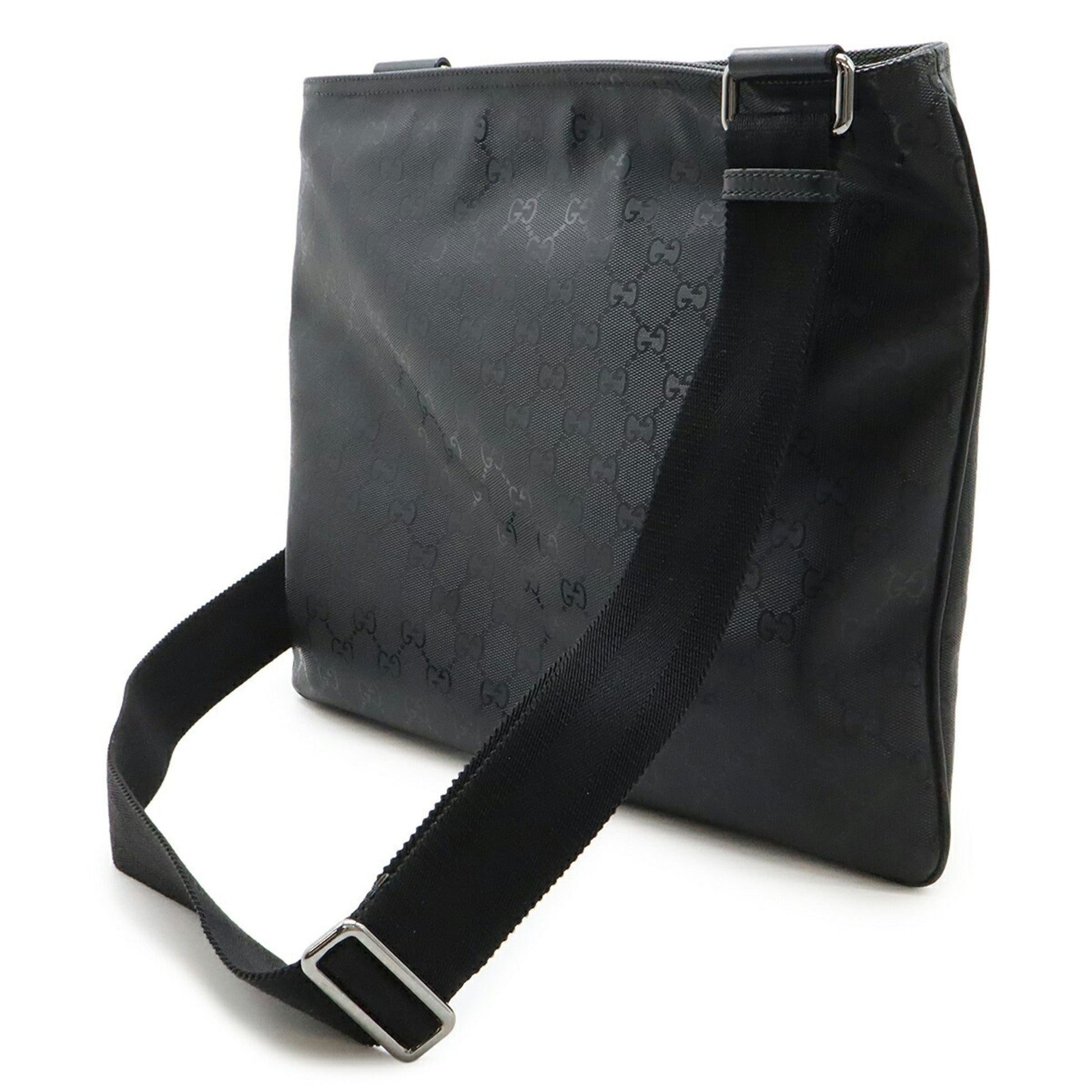 Gucci GG Imprimé, Black, Canvas, shoulder