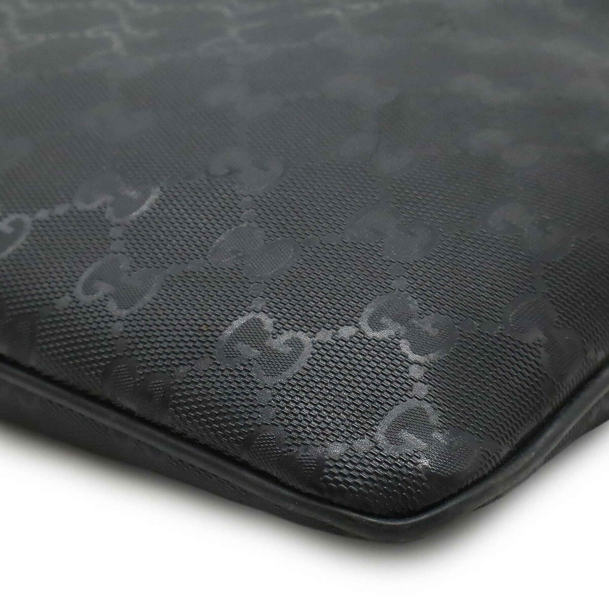 Gucci GG Imprimé, Black, Canvas, shoulder