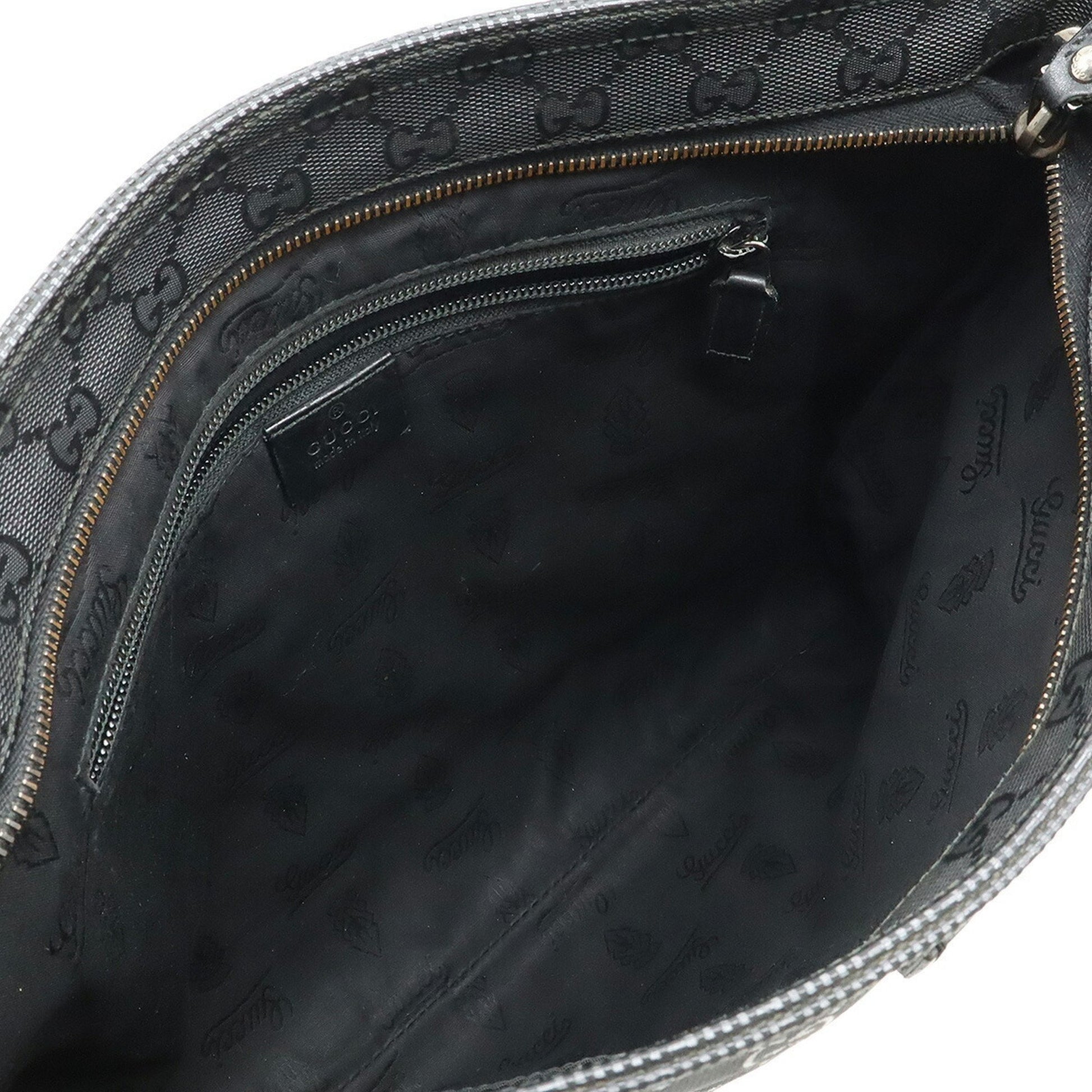 Gucci GG Imprimé, Black, Canvas, shoulder