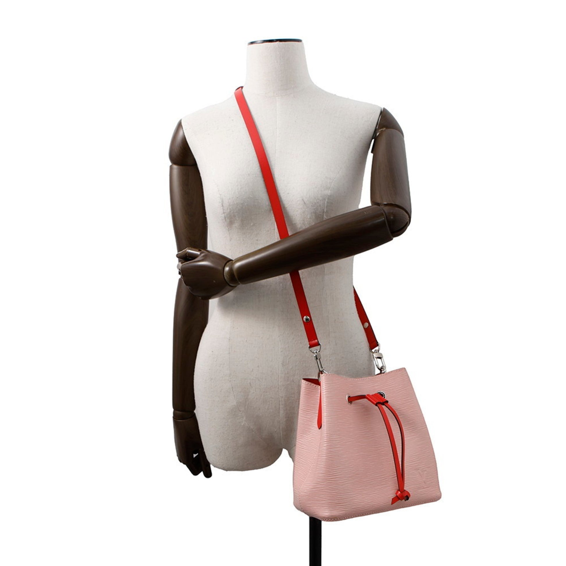 Louis Vuitton NéoNoé, Pink, Leather, handbag