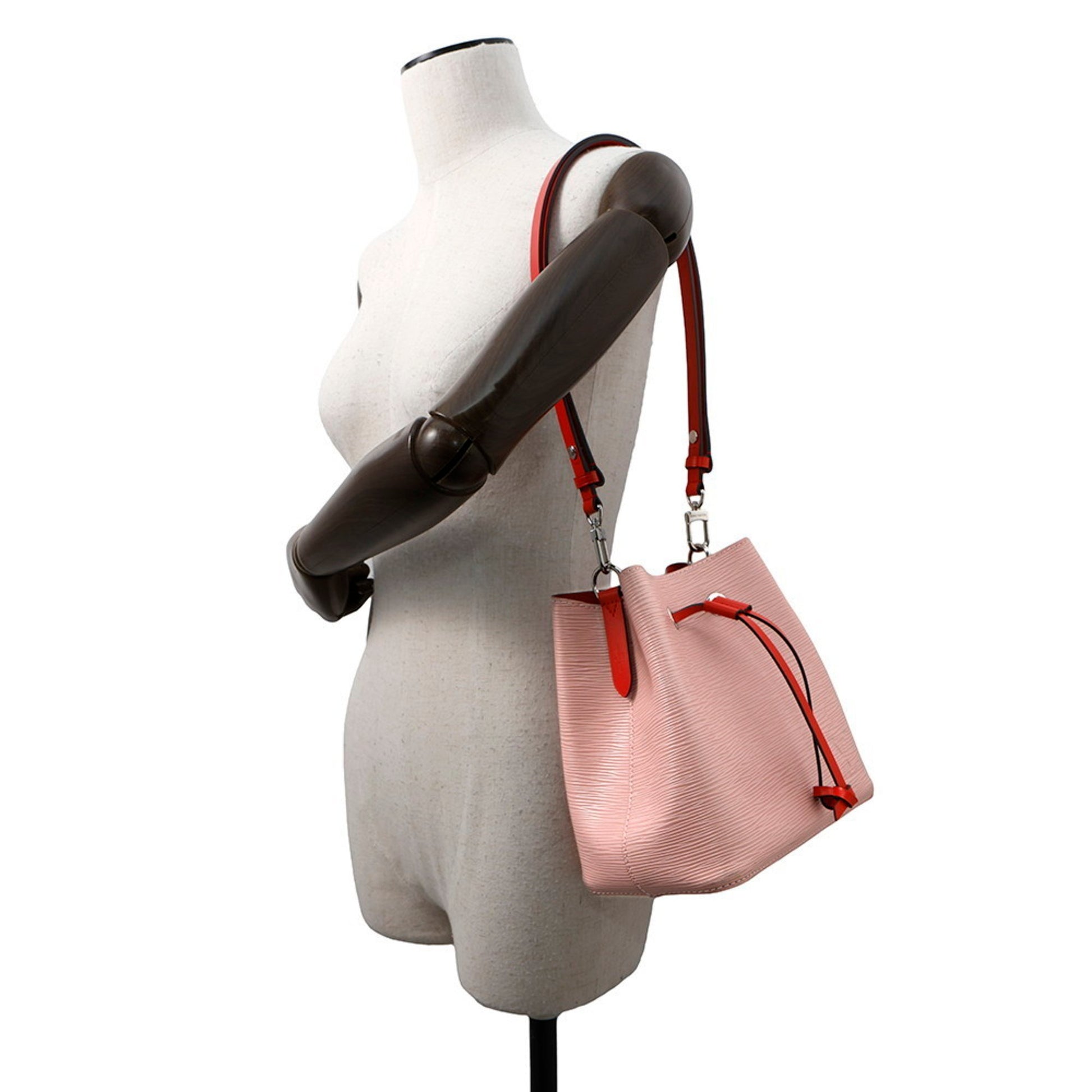 Louis Vuitton NéoNoé, Pink, Leather, handbag