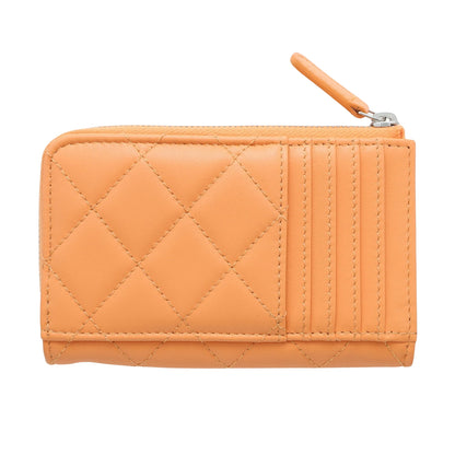 Chanel Cc, Orange, Leather, wallet