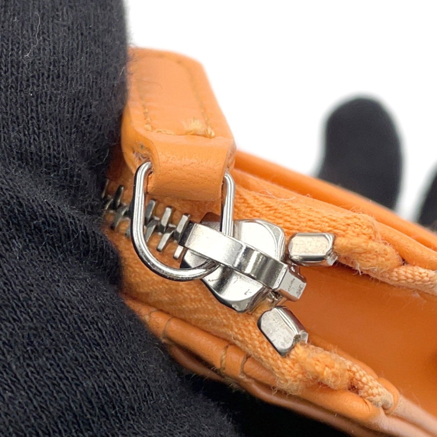 Chanel Cc, Orange, Leather, wallet