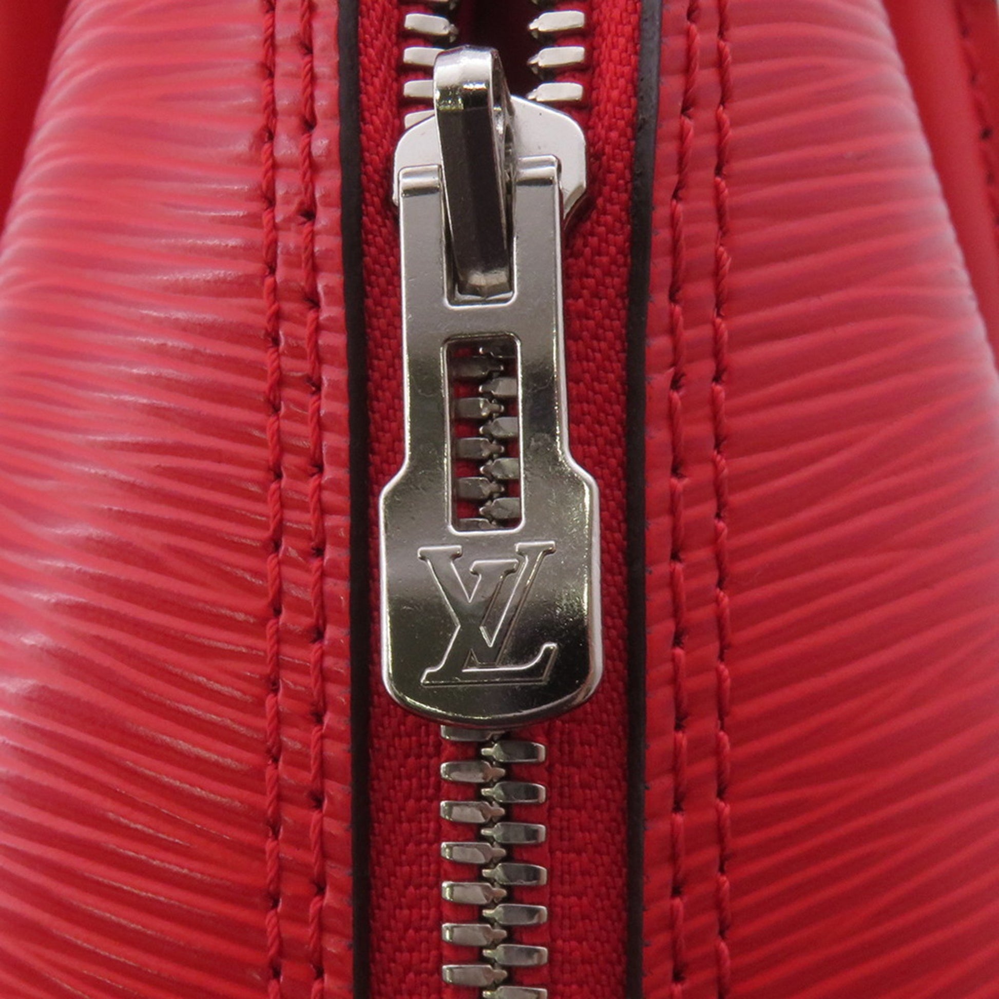 Louis Vuitton Alma BB, Red, Leather, handbag