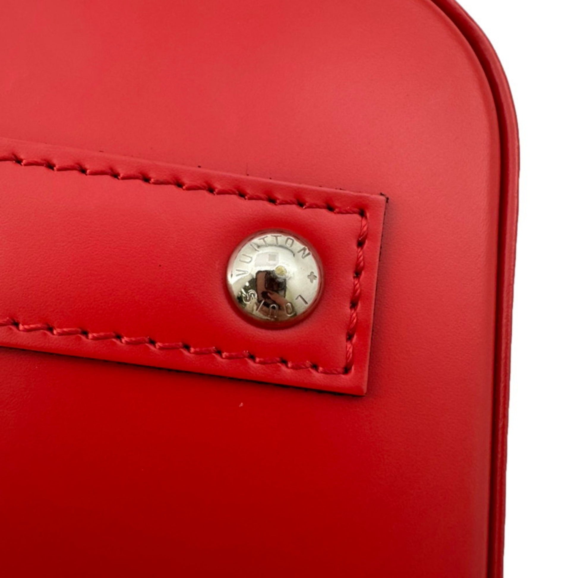 Louis Vuitton Alma BB, Red, Leather, handbag