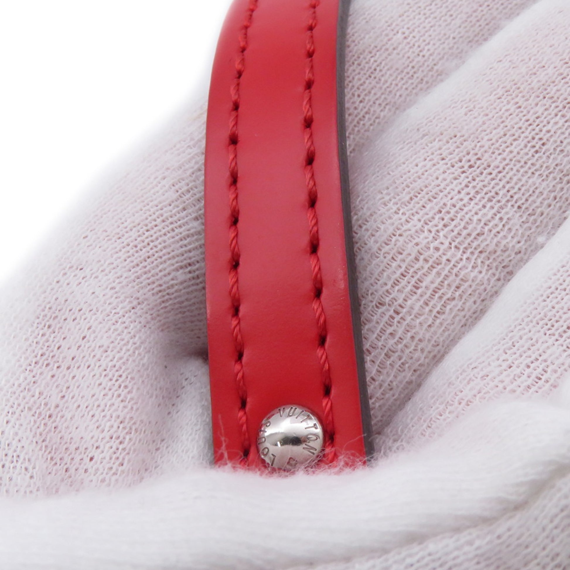 Louis Vuitton Alma BB, Red, Leather, handbag