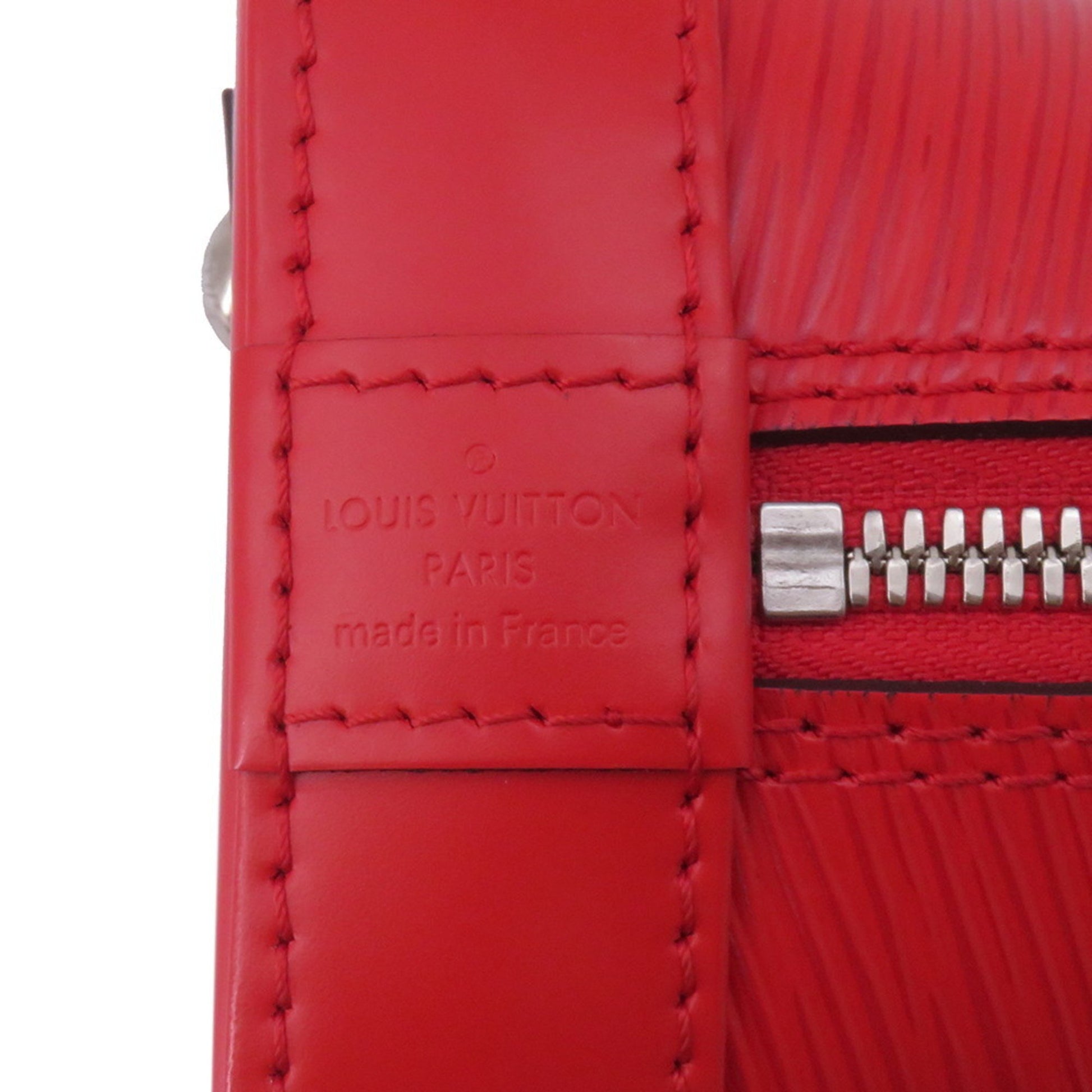 Louis Vuitton Alma BB, Red, Leather, handbag