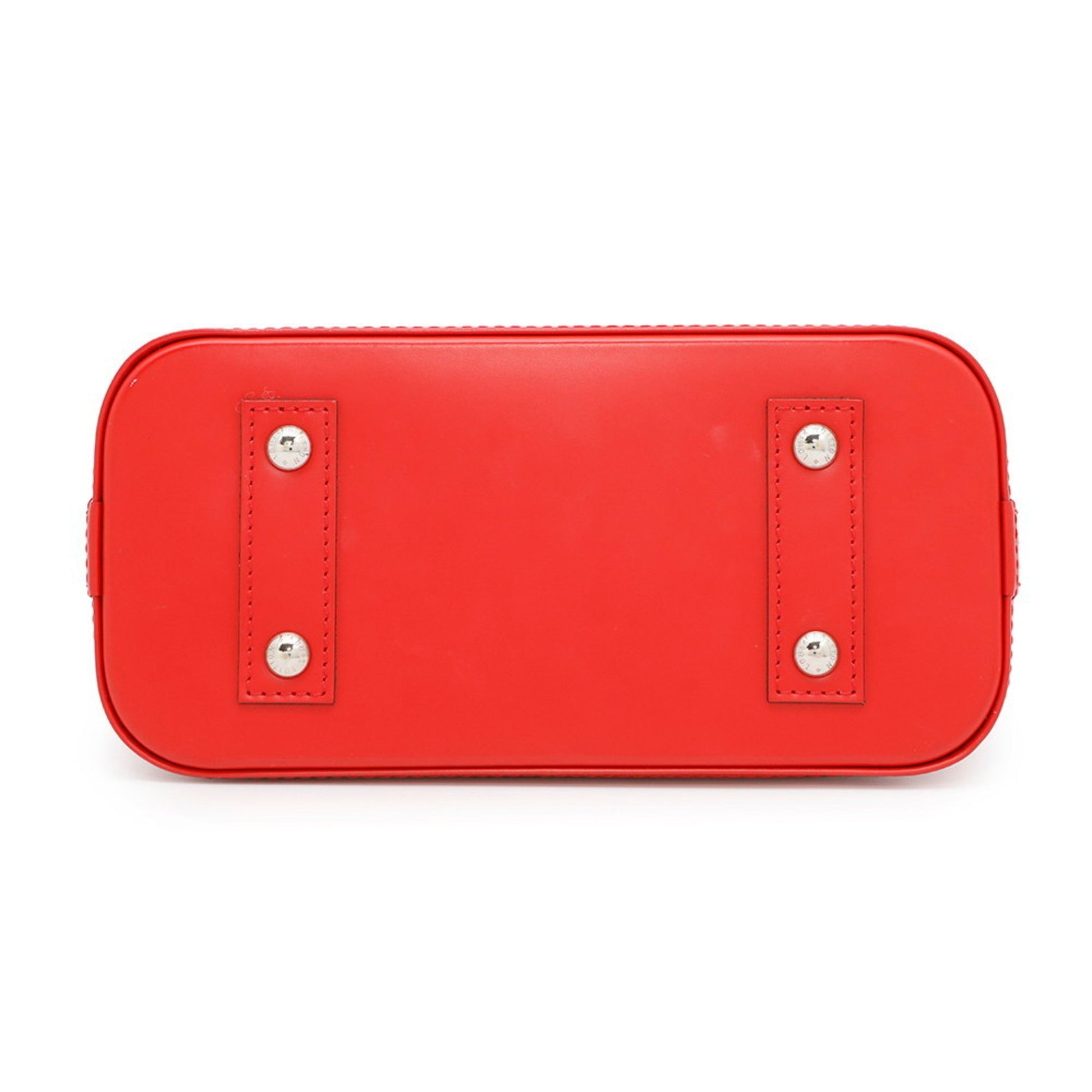Louis Vuitton Alma BB, Red, Leather, handbag