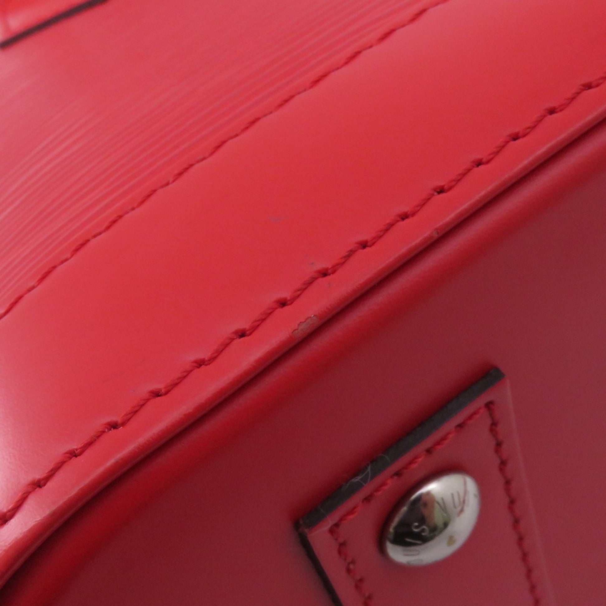 Louis Vuitton Alma BB, Red, Leather, handbag