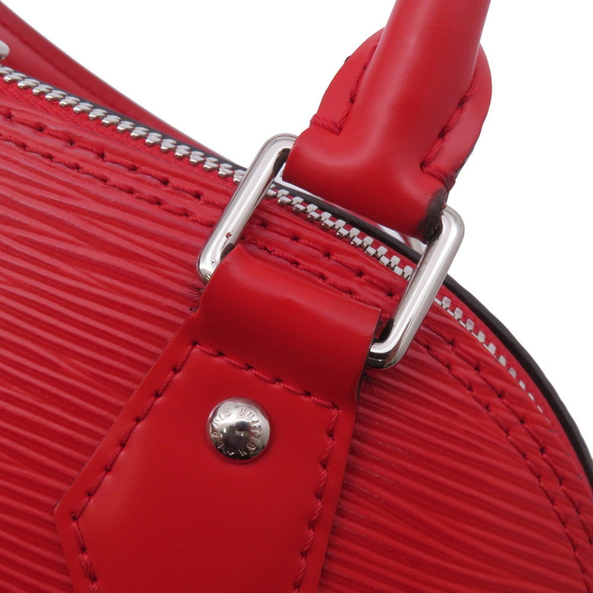Louis Vuitton Alma BB, Red, Leather, handbag