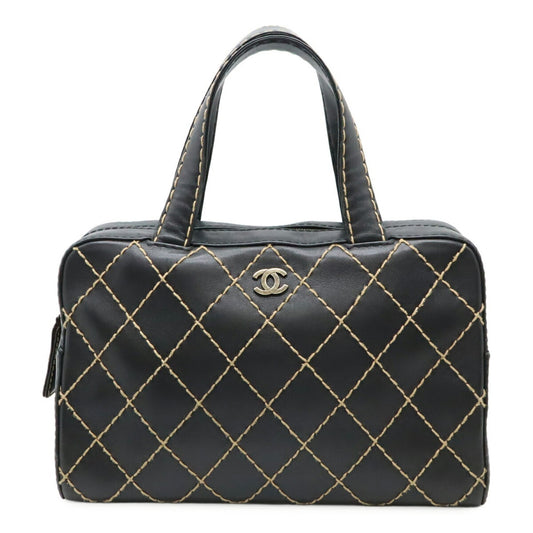 Chanel Wild stitch, Black, Leather, handbag