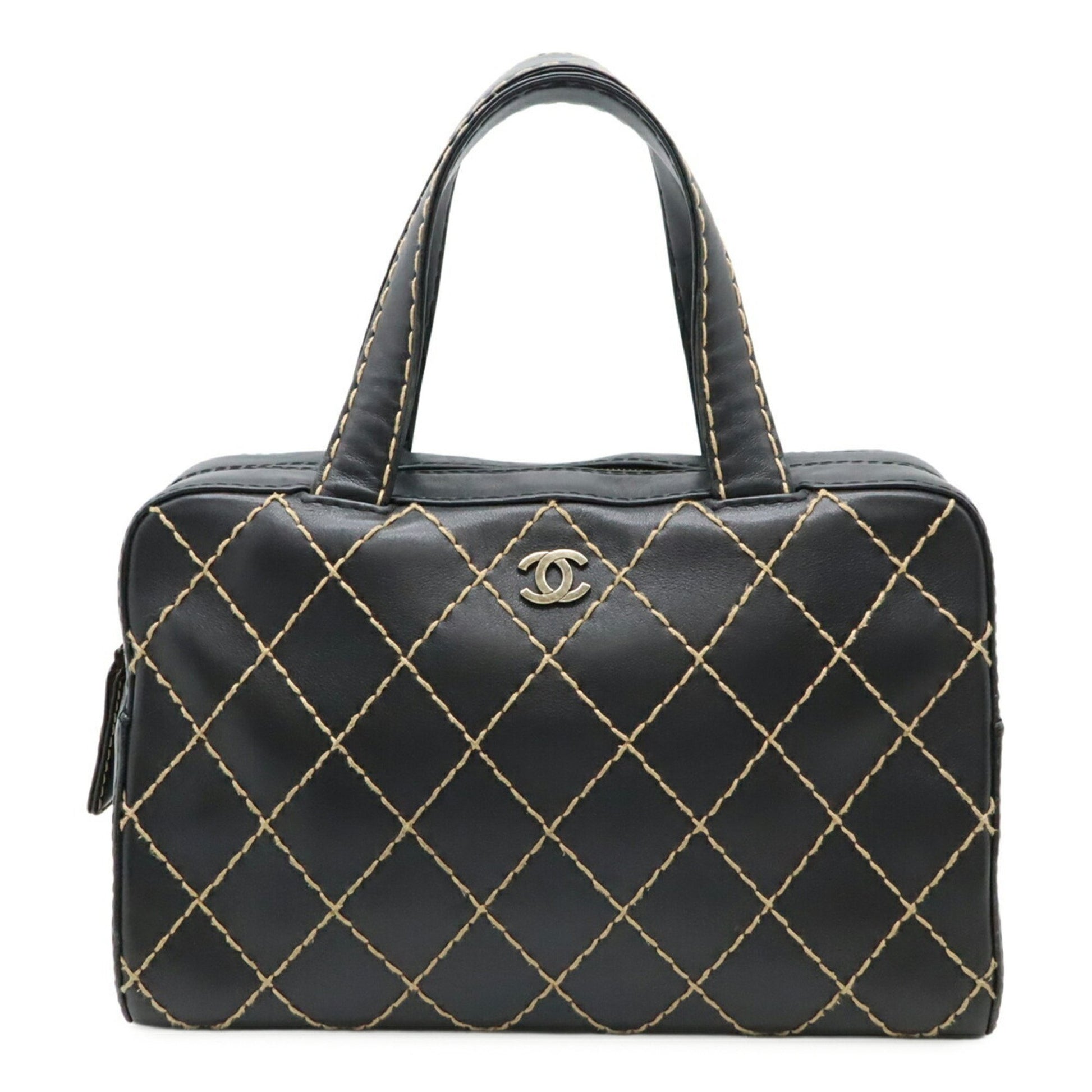 Chanel Wild stitch, Black, Leather, handbag