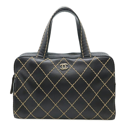 Chanel Wild stitch, Black, Leather, handbag