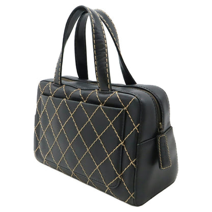 Chanel Wild stitch, Black, Leather, handbag