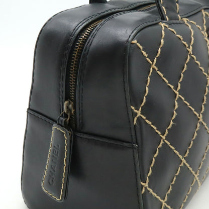 Chanel Wild stitch, Black, Leather, handbag