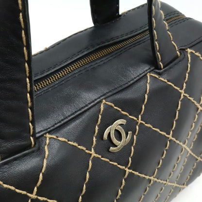 Chanel Wild stitch, Black, Leather, handbag