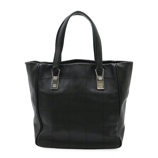 Chanel Chocolate bar, Black, Leather, handbag