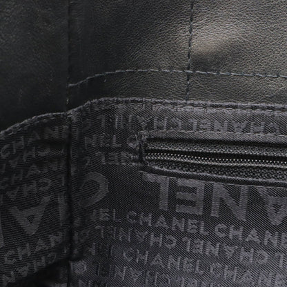 Chanel Chocolate bar, Black, Leather, handbag