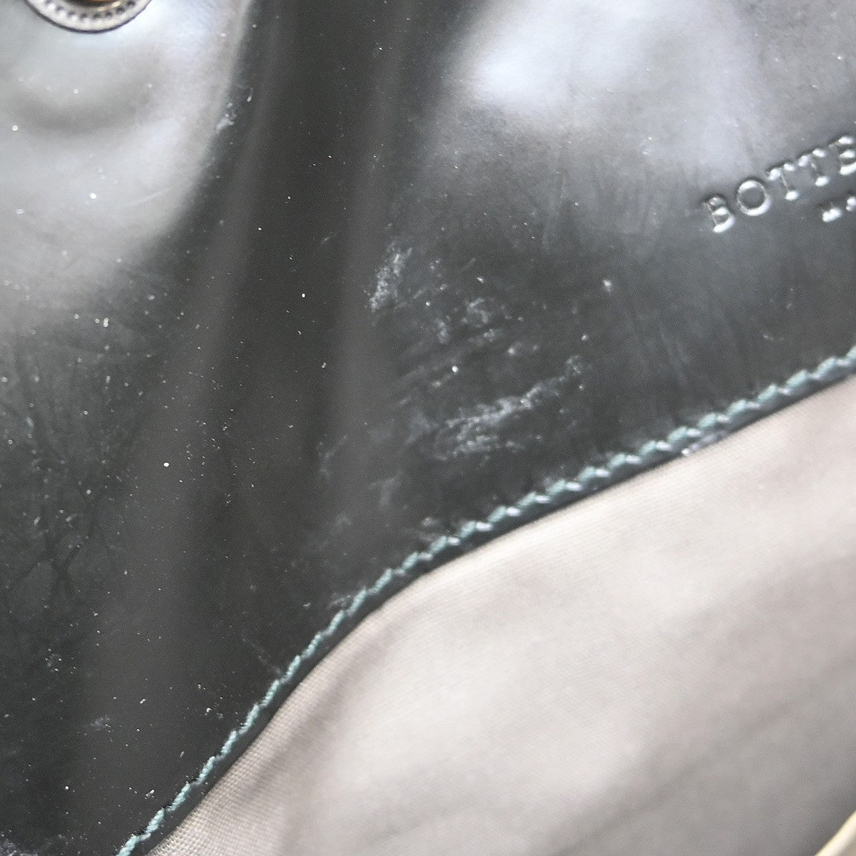 Bottega Veneta Intrecciato Shoulder Leather, Black, Leather, Shoulder Bag