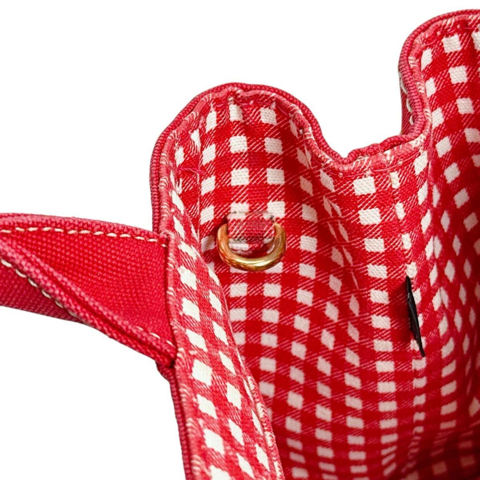 Prada Canapa, Red, Canvas, handbag
