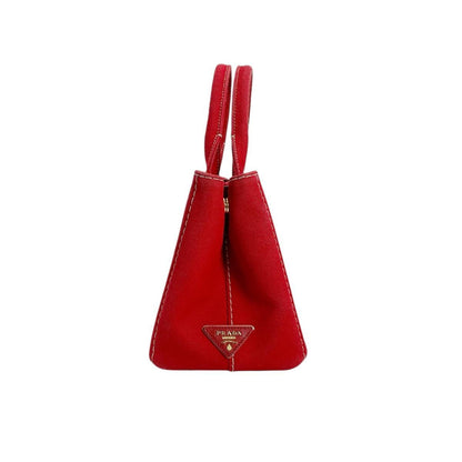 Prada Canapa, Red, Canvas, handbag