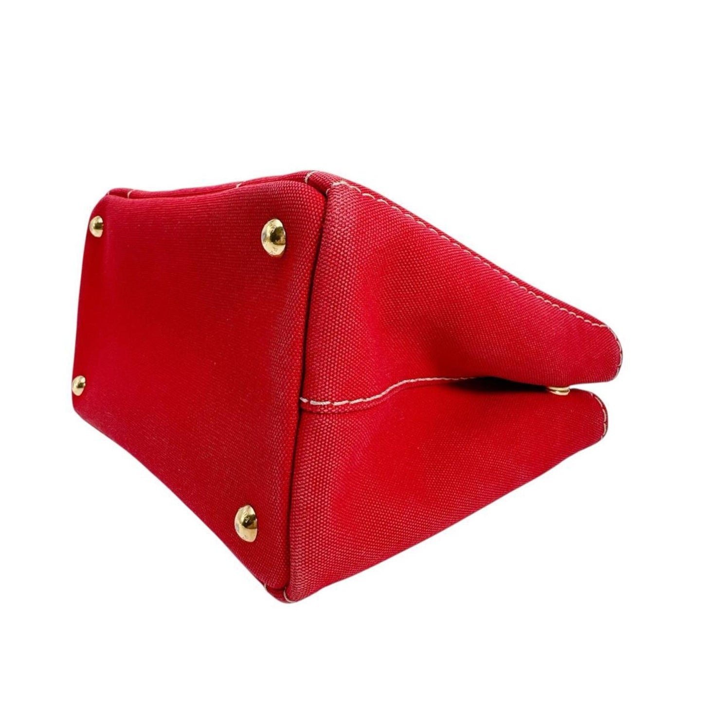 Prada Canapa, Red, Canvas, handbag