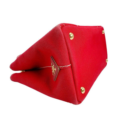 Prada Canapa, Red, Canvas, handbag