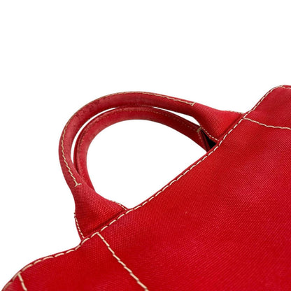 Prada Canapa, Red, Canvas, handbag