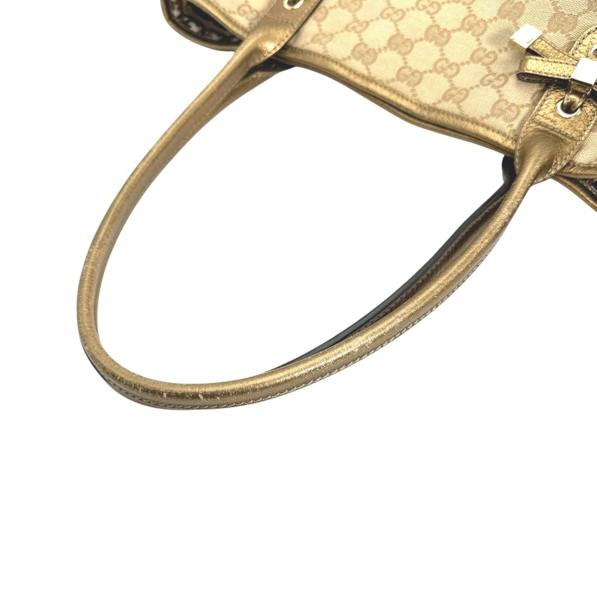 Gucci Princy, Beige, Canvas, shoulder
