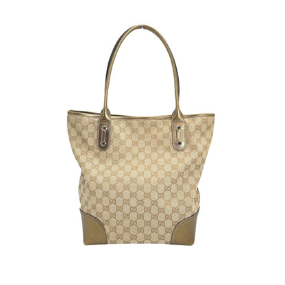 Gucci Princy, Beige, Canvas, shoulder