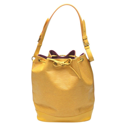 Louis Vuitton Noé, Yellow, Leather, shoulder