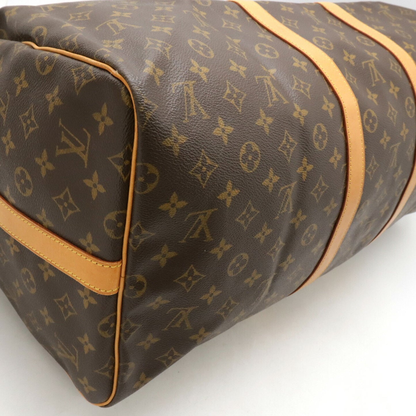 Louis Vuitton Keepall Bandouliere 55, Brown, Canvas, travel