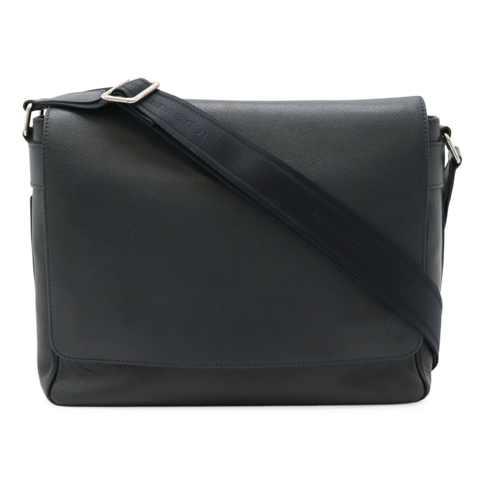 Louis Vuitton Roman, Black, Leather, shoulder