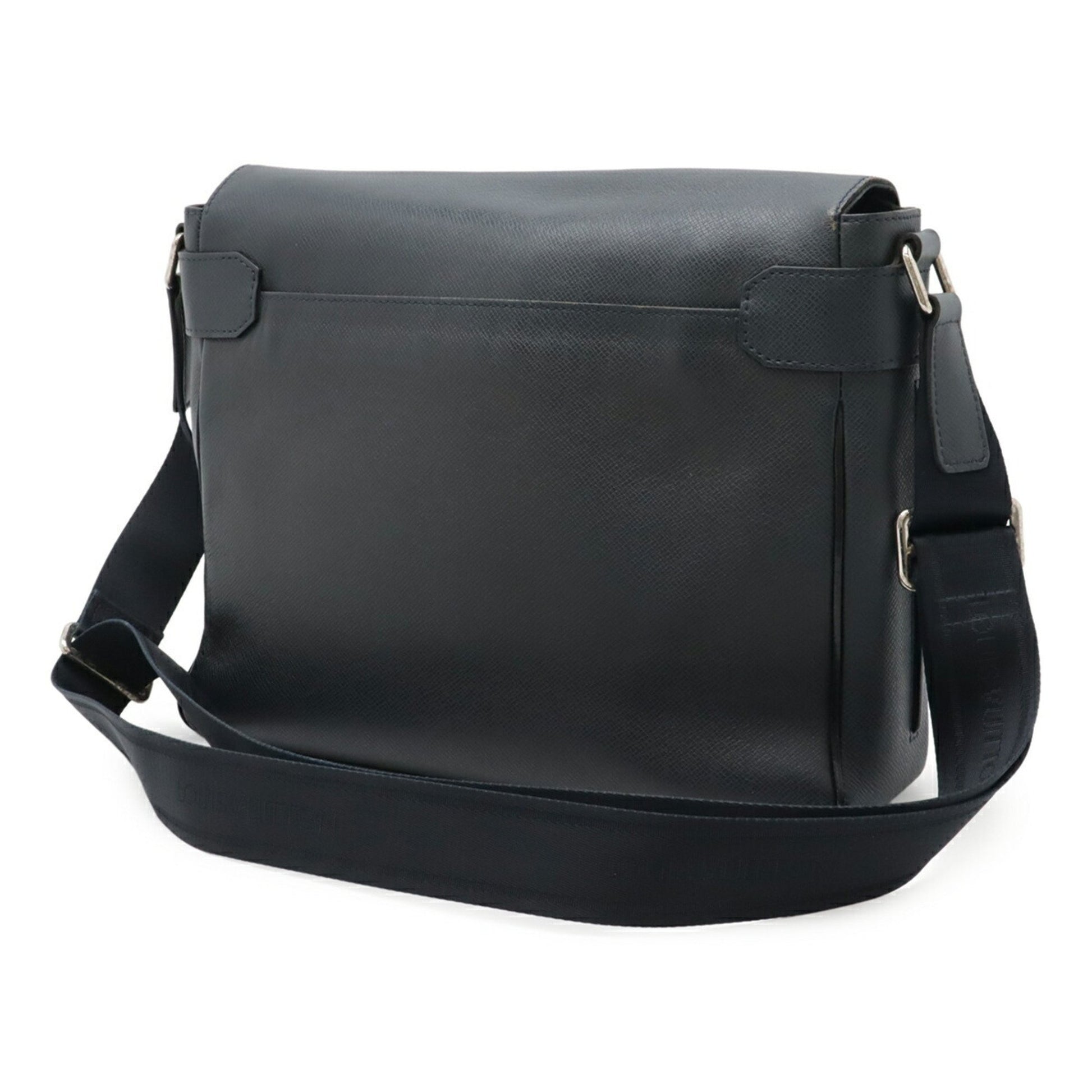 Louis Vuitton Roman, Black, Leather, shoulder