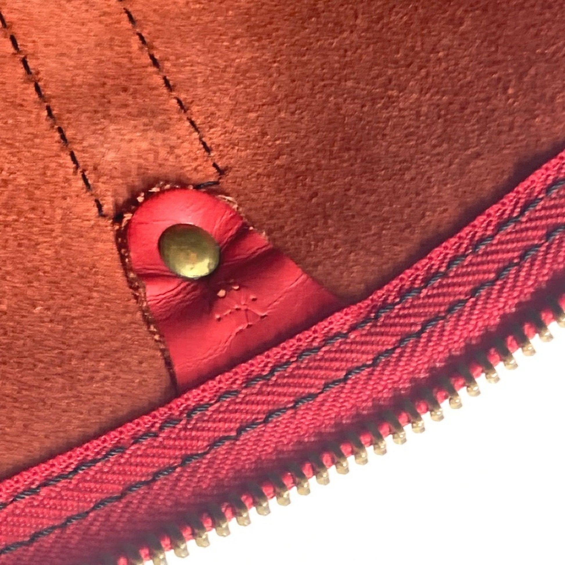Louis Vuitton Keepall 50, Red, Leather, travel